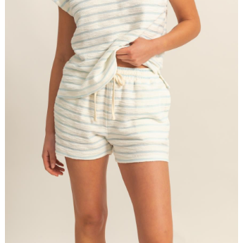 Shorts in SAGE STRIPES 100