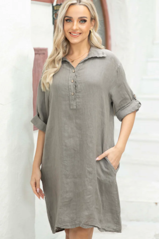 FANGO DRESS in LINEN