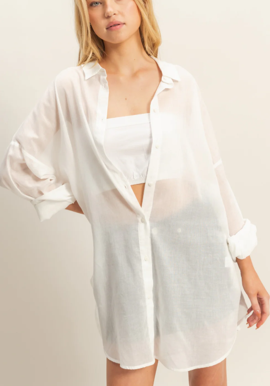 BUTTON DOWN WHITE TOP