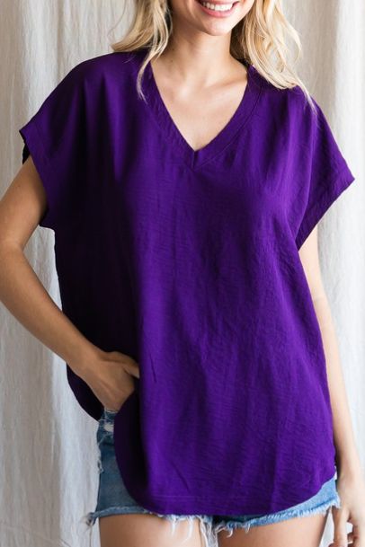 POLY TOP in PURPLE