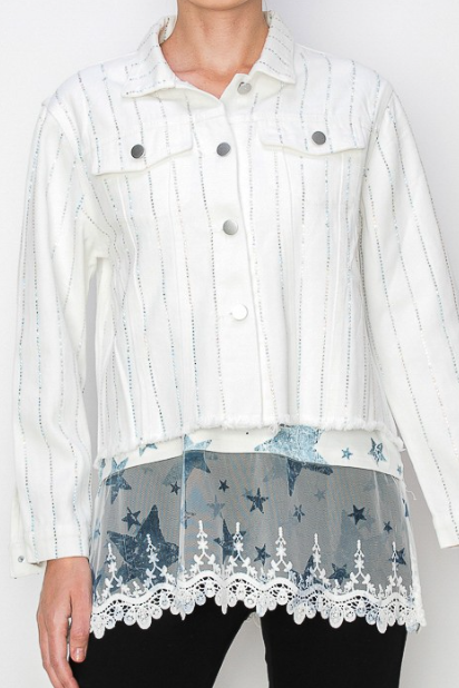 STONED JACKET in IVORY