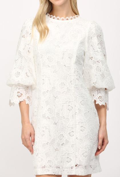 WHITE LACE DRESS