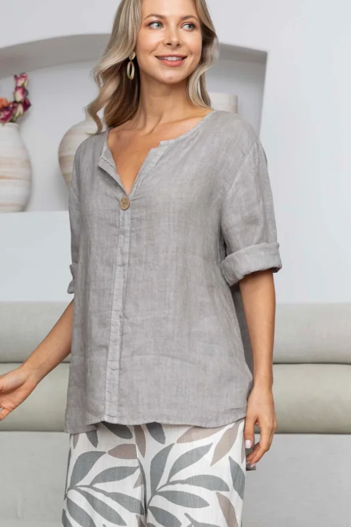 Sophia's Linen Top 17162 FANGO