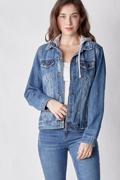 DENIM HOODIE JACKET 1104