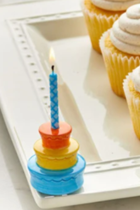 NORA FLEMING BEST BIRTHDAY EVER! CAKE CANDLE HOLDER A 194