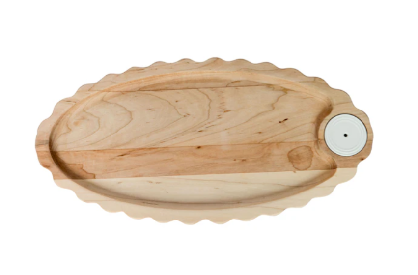 NORA FLEMING MAPLE SCALLOPED ANNIVERSARY TRAY B4