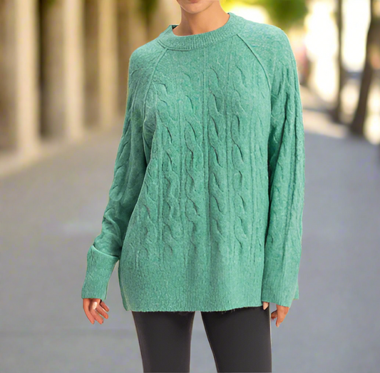SWEATER 957 in EMERALD or CREAM