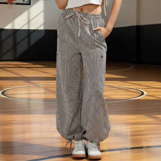 STRIPED PANT 60004 MOCHA