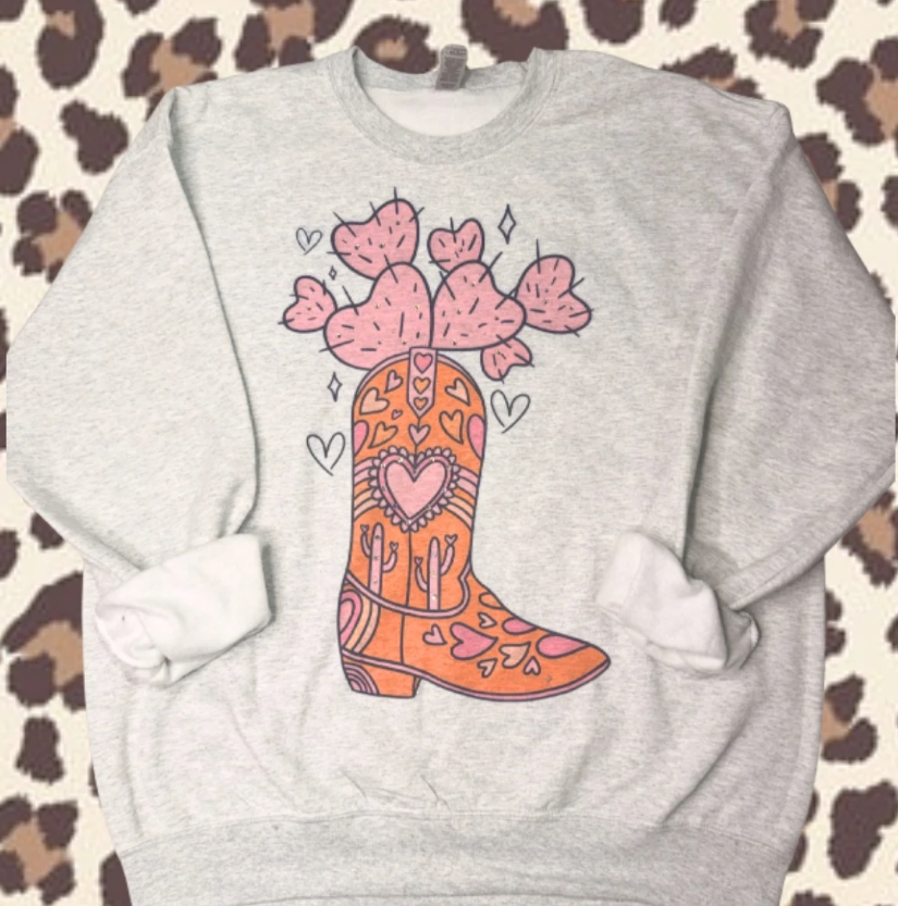 CACTUS BOOT SWEATSHIRT