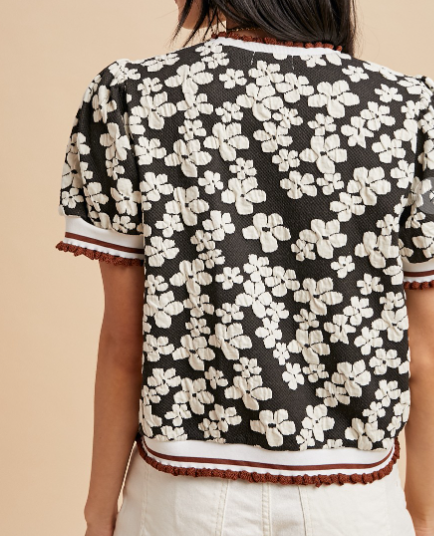FLOWER PUFF TOP 3314