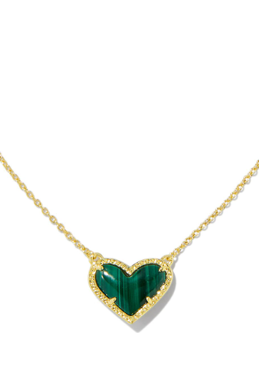 KENDRA SCOTT ARI HEART SHORT PENDANT ~ Gold NECKLACES