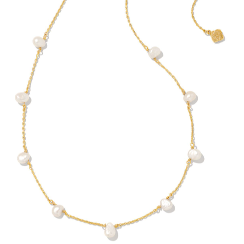 KENDRA SCOTT LEIGHTON GOLD WHITE PEARL NK CHB