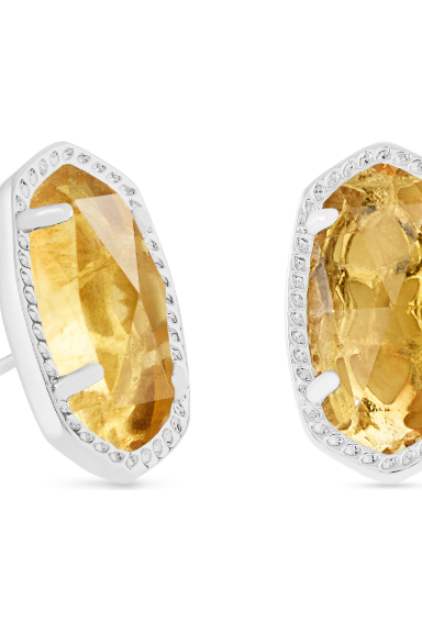 KENDRA SCOTT ELLIE STUD EARRINGS ~ RHODIUM