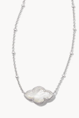 KENDRA SCOTT ABBIE GOLD ROSE QUARTZ NECKLACE