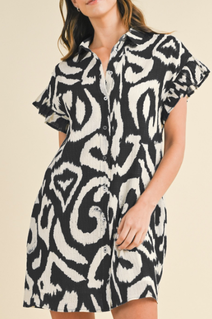 BLACK FRILL DRESS 4214