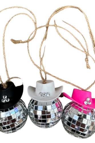 COWBOY HAT DISCO BALL HANGER
