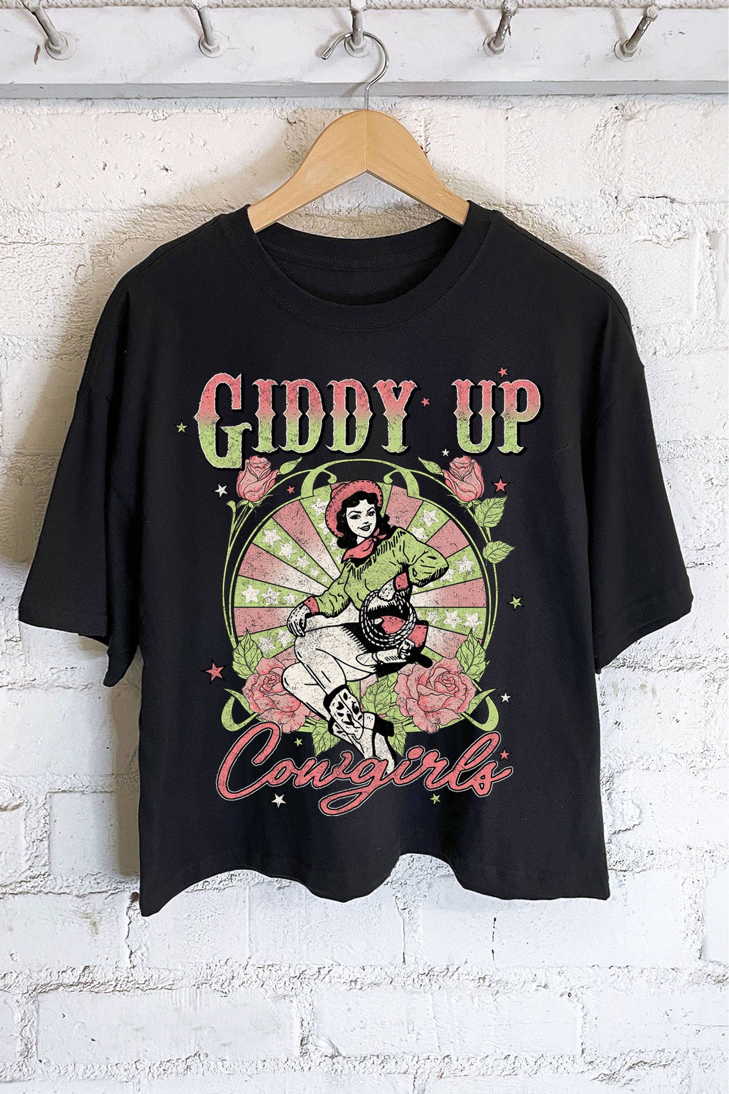 GIDDY UP LONG CROP TOP: Dusty mint