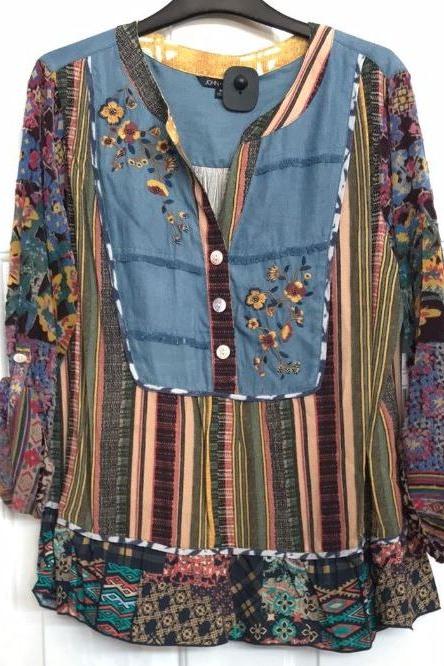 JOHN MARK EMBROIDERED TUNIC 33832