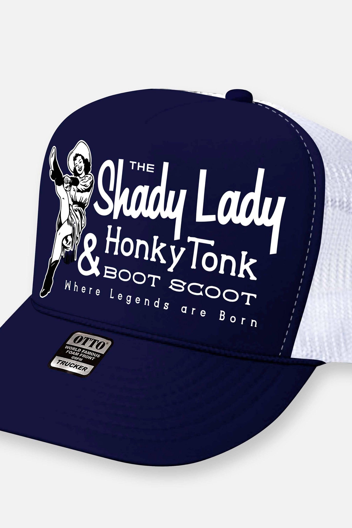 THE SHADY LADY HONKY TONK HATS: Hot Pink-Black