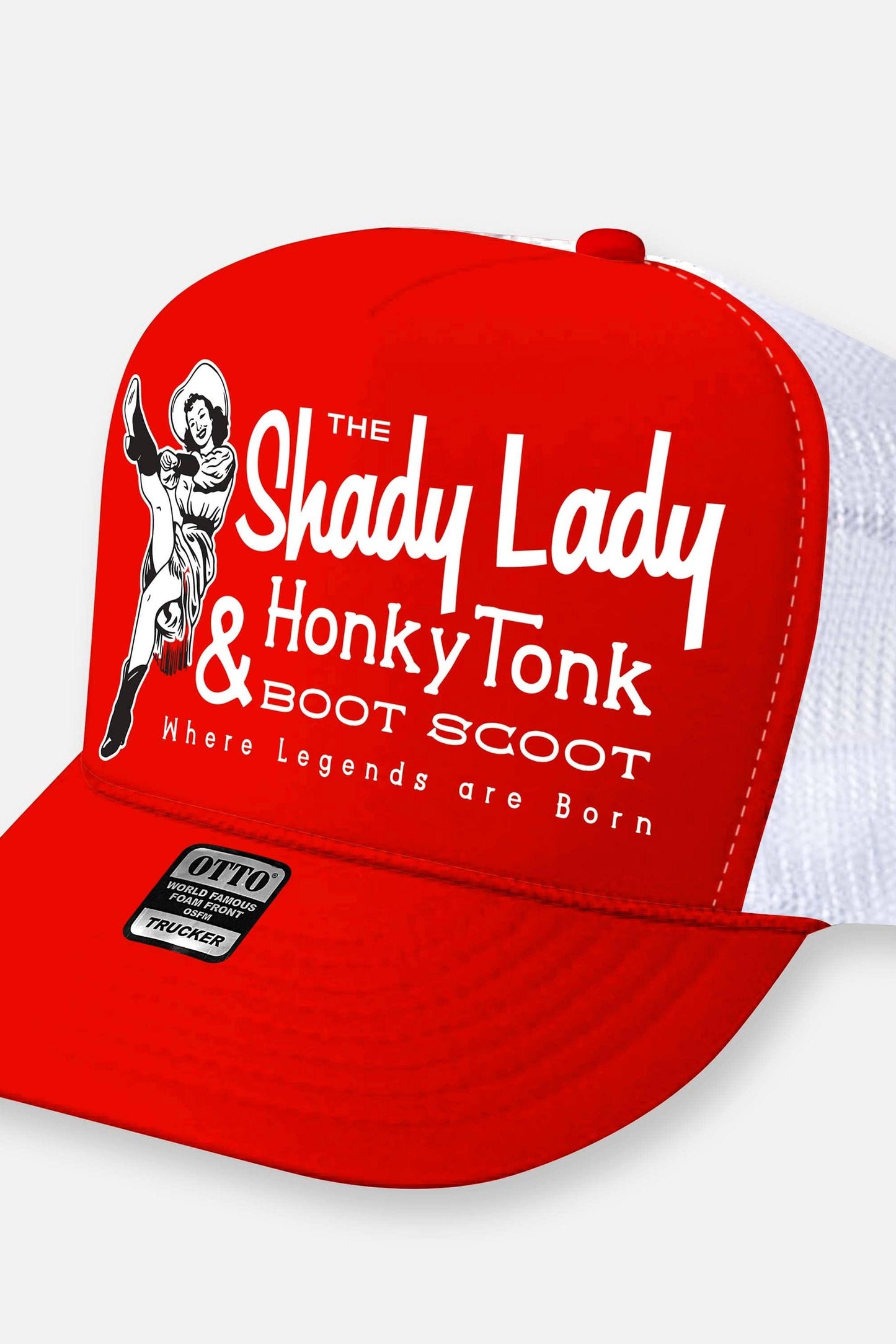 THE SHADY LADY HONKY TONK HATS: Hot Pink-Black