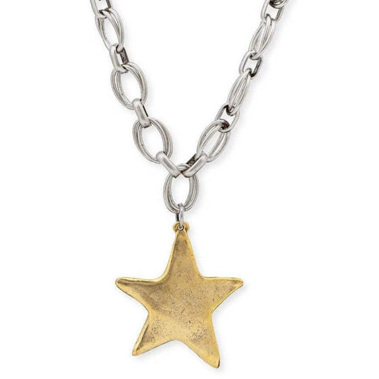BRACHA STAR SHINE NECKLACE 2 TONE