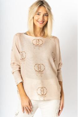 Made in Italy C HEART SWEATER 6100H