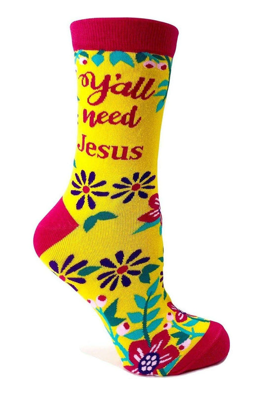 Y'all Need Jesus Women's Crew Socks