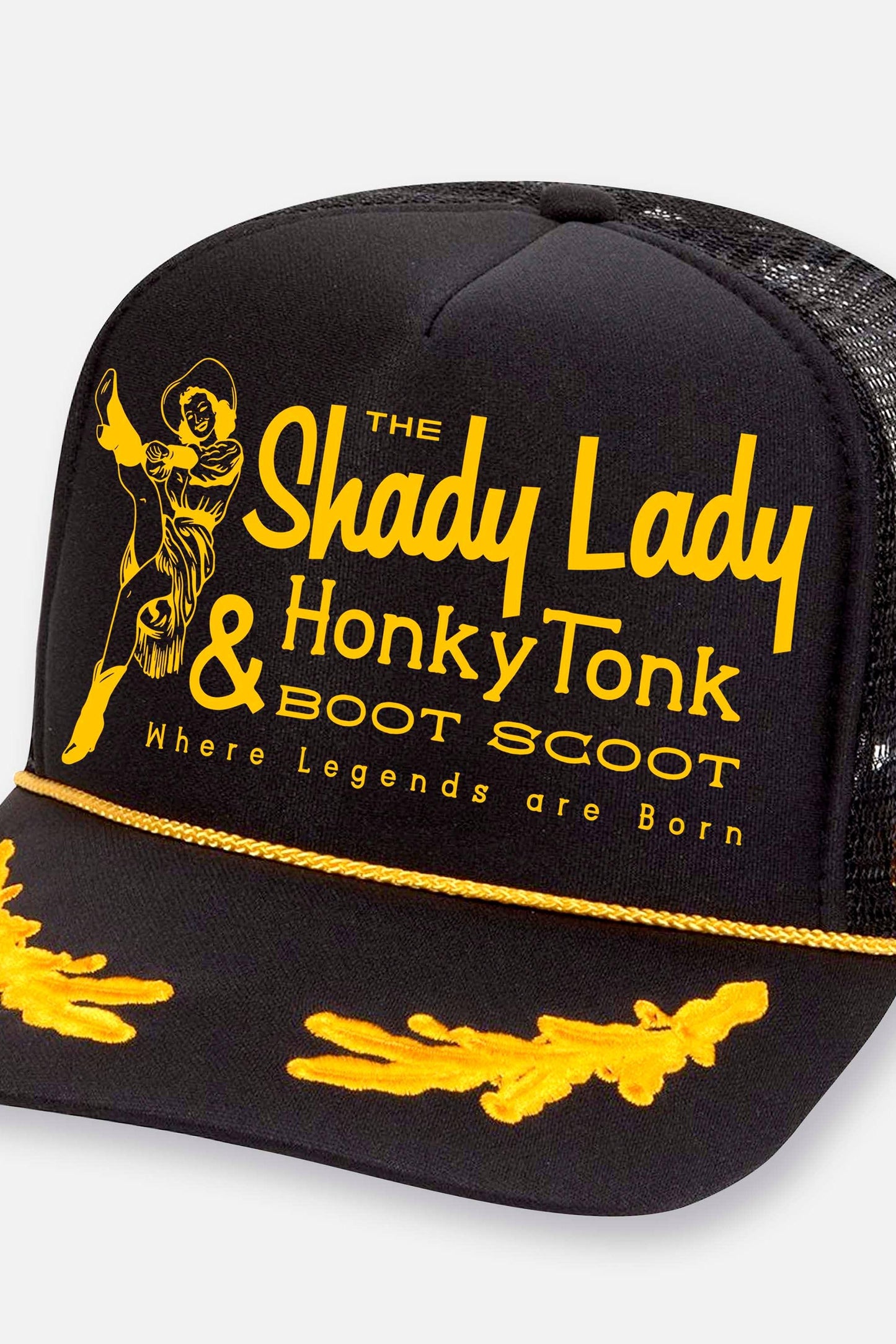 THE SHADY LADY HONKY TONK HATS: Hot Pink-Black