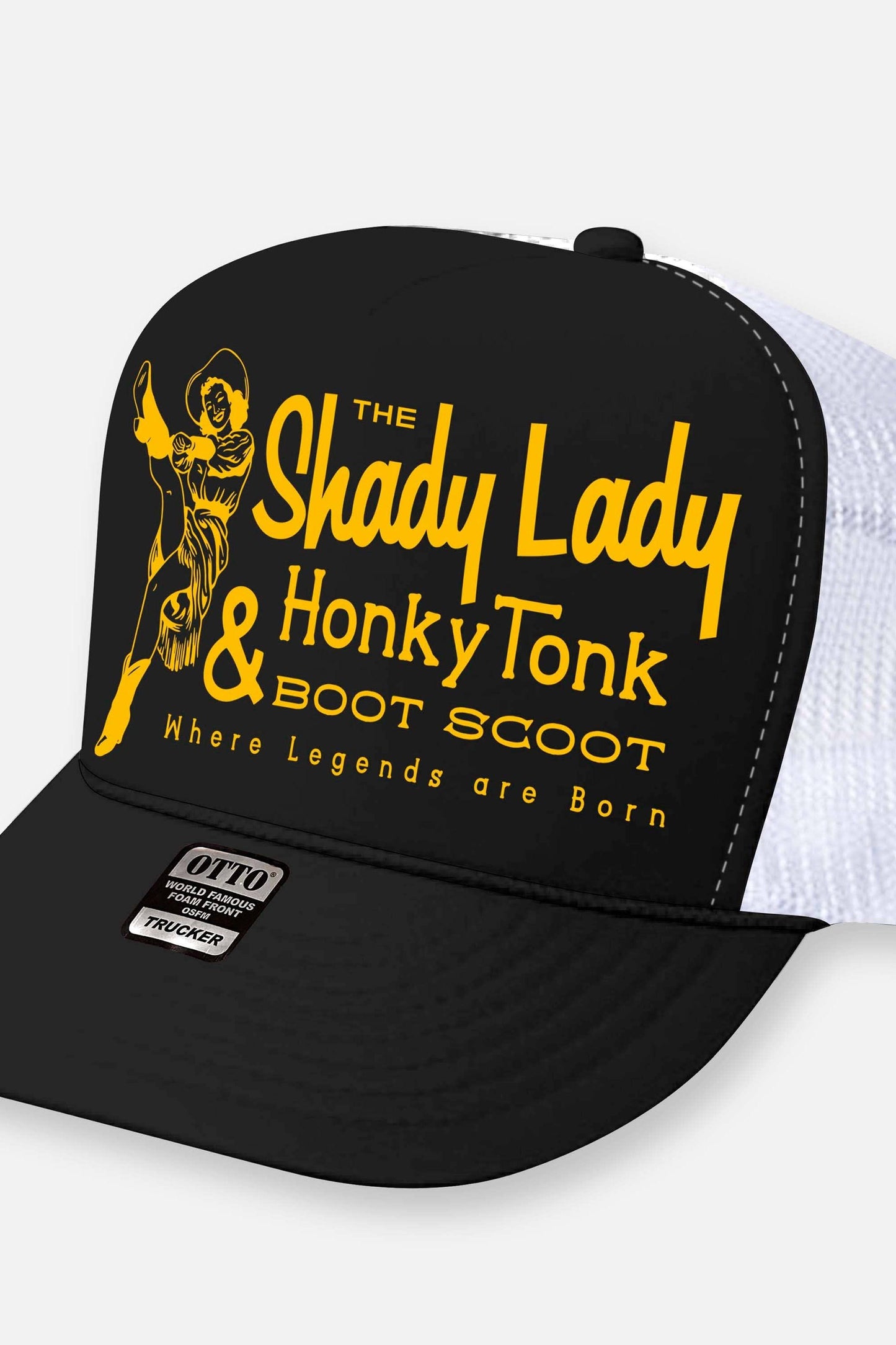 THE SHADY LADY HONKY TONK HATS: Hot Pink-Black