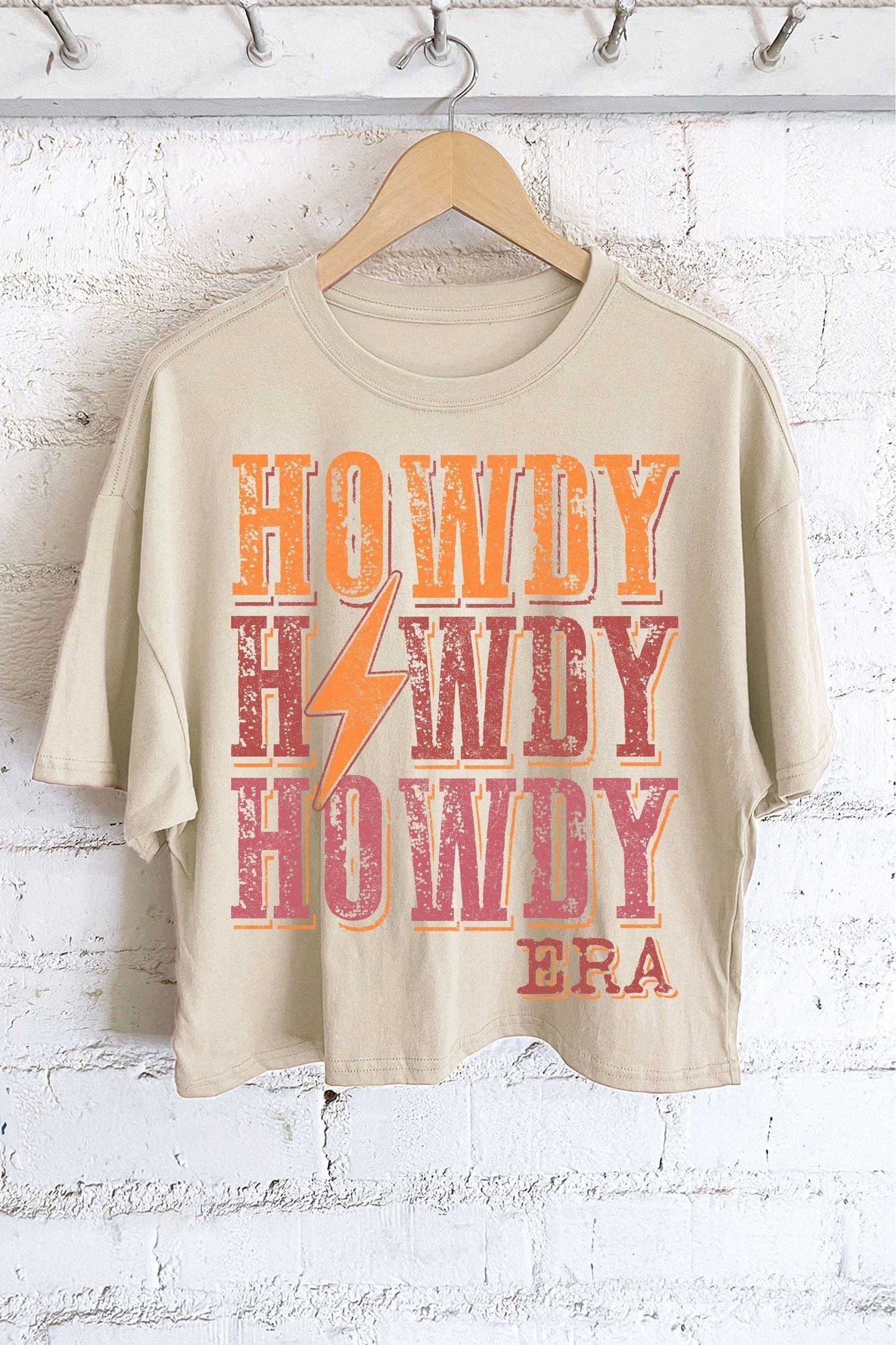 HOWDY LONG CROP TOP: NATURAL