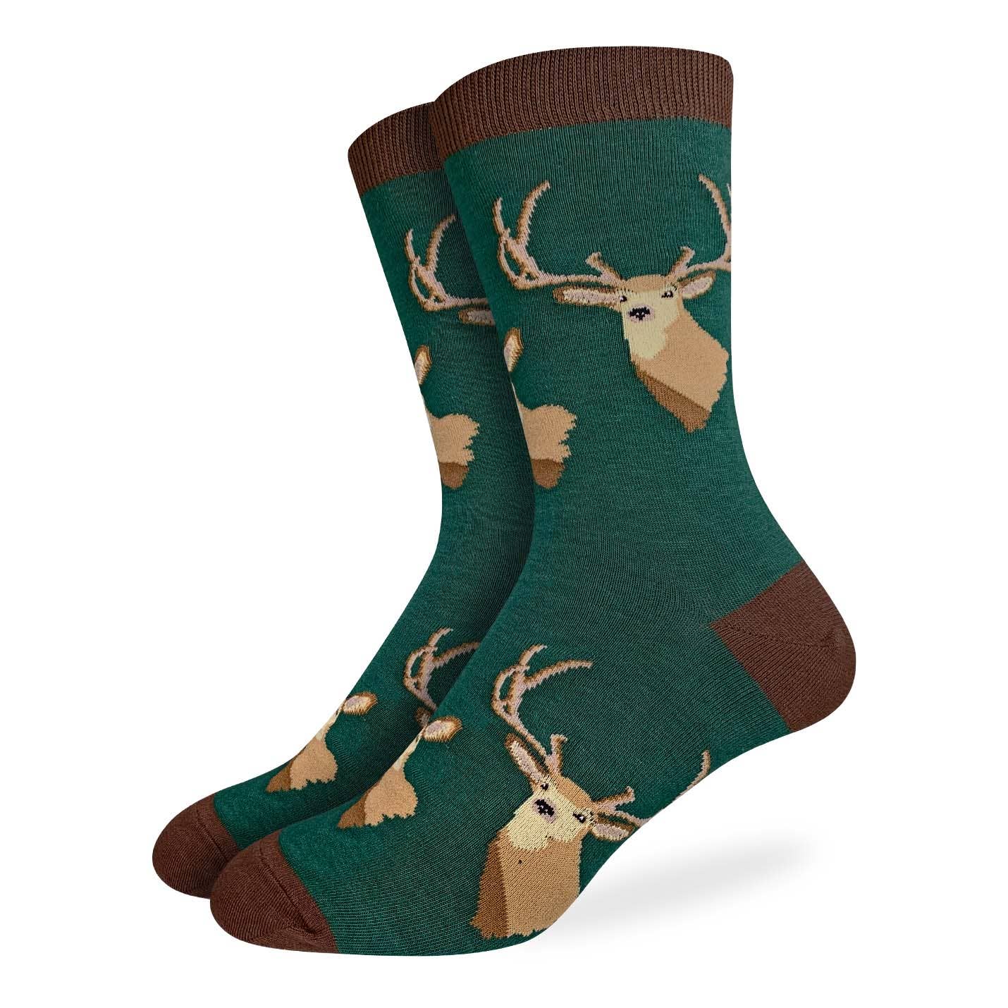 Men's Deer Heads Socks: Shoe Size 7-12