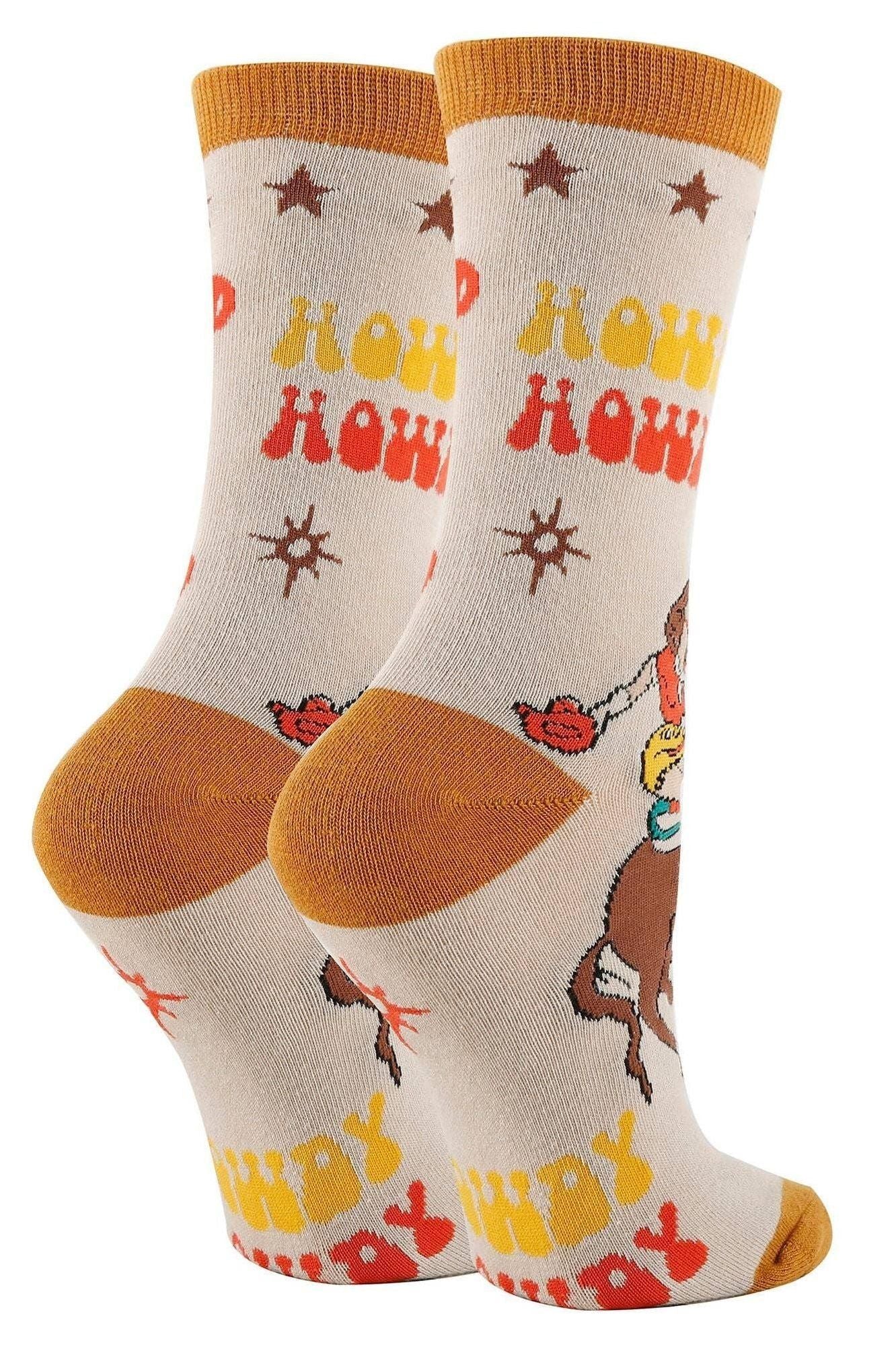 Saddle Up | Women's Western Fun Saying Cowgirl Crew Socks 23507