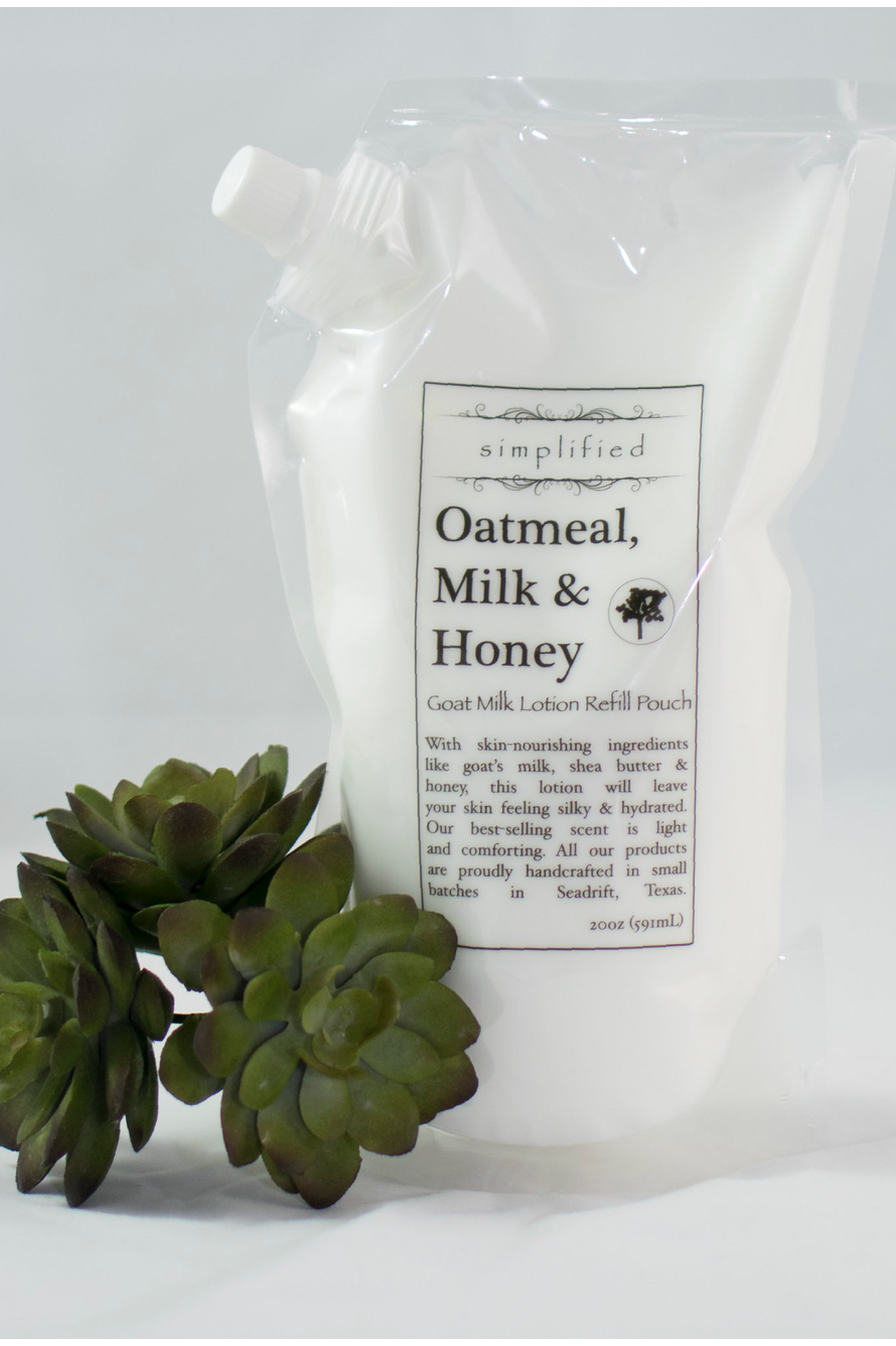 20oz Goat Milk Lotion Refill Bag: White Tea