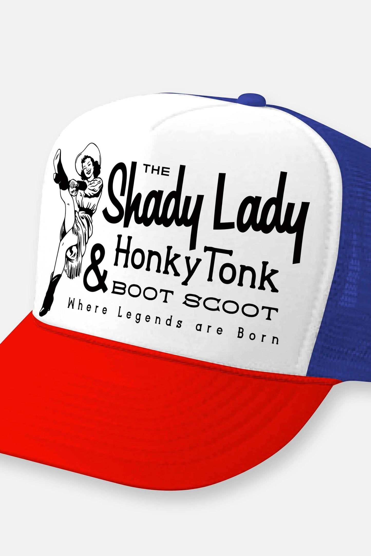 THE SHADY LADY HONKY TONK HATS: Hot Pink-Black