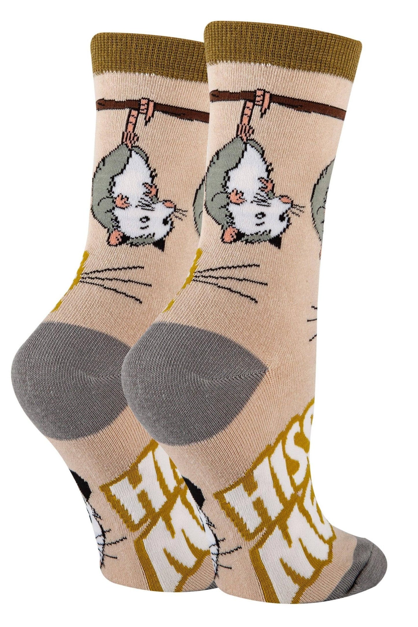 Anything is Possumble | Women's Cotton Crew Funny Socks 20006