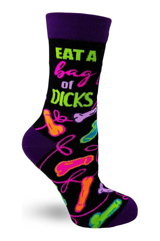 Eat a Bag of Dicks Sassy Women's Novelty Crew Socks