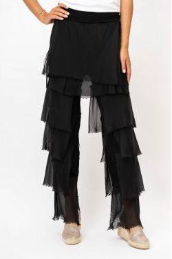 MADE IN ITALY LACE RUFFLE PANT