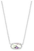 KENDRA SCOTT ELISA SHORT PENDANT NECKLACE, RHODIUM