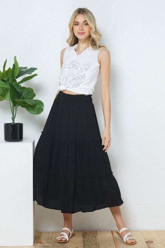 B070015 SKIRT in BLACK