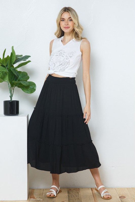 B070015 SKIRT in BLACK
