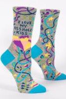 B01 SOCK 508 LOve my Asshole kids WOMEN'S CREW 508