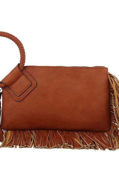 FRINGE WRISTLET PURSE ~ 13 COLORS, 0378