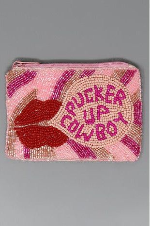 SEED BEAD HANDMADE BEADED ZIPPER COIN BAGS
