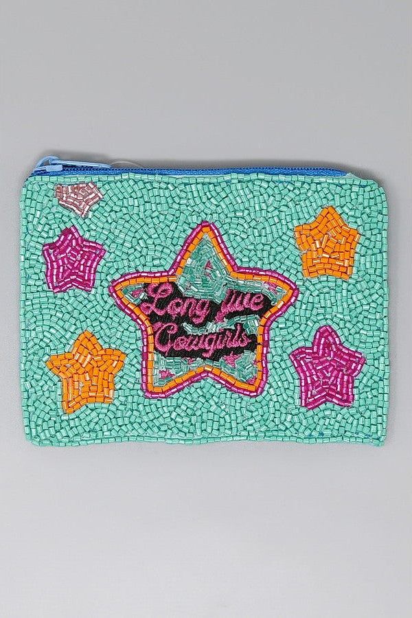 SEED BEAD HANDMADE BEADED ZIPPER COIN BAGS