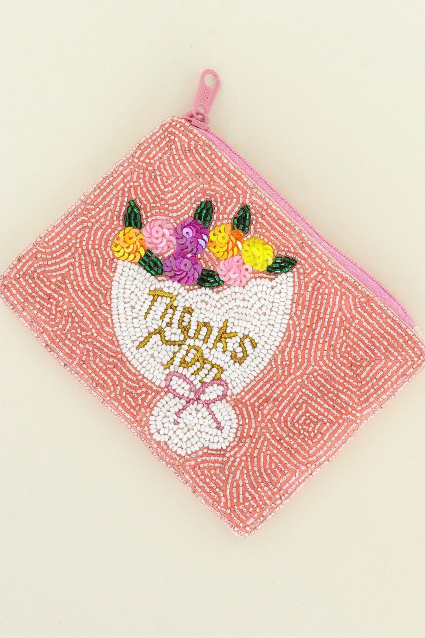 SEED BEAD HANDMADE BEADED ZIPPER COIN BAGS
