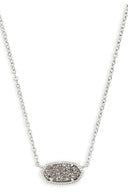 KENDRA SCOTT ELISA SHORT PENDANT NECKLACE, RHODIUM