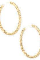KENDRA SCOTT MAGGIE 2.5' HOOP EARRINGS ~ Gold