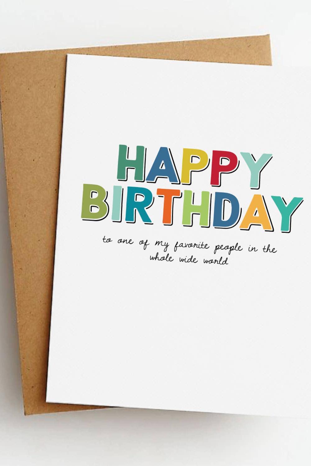 Birthday Favorite Card