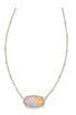 KENDRA SCOTT ELISA SHORT PENDANT NECKLACE, RHODIUM