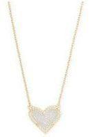 KENDRA SCOTT ARI HEART SHORT PENDANT ~ Gold NECKLACES